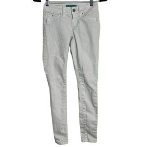 YMI Wanna Betta Butt? White Denim Skinny Stretch Jeans Low Rise Juniors' Size 1